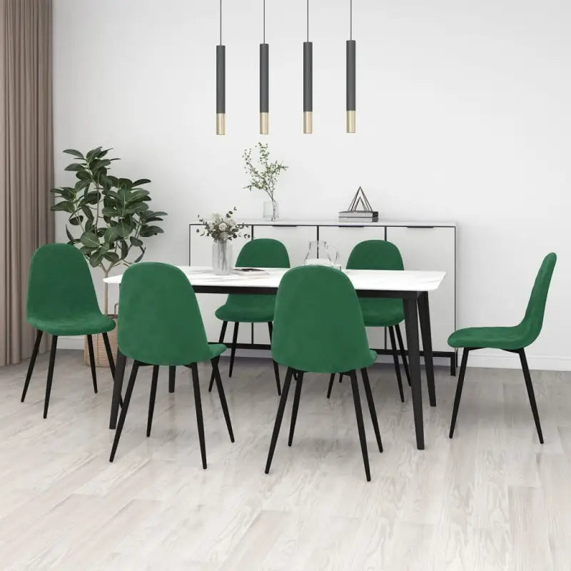 Eetkamerstoelen met een minimalistische en elegante uitstraling - Donkergroen / 6 - Eetkamerstoelen