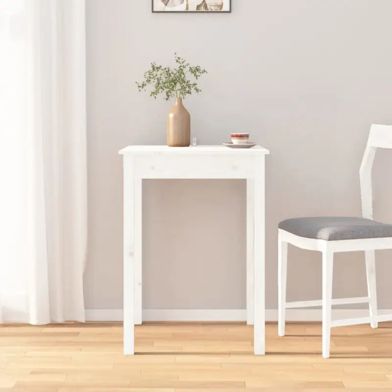 Eettafel met massief grenenhout voor een elegante minimalistische stijl - Wit / 1 / 110 cm - Eettafels