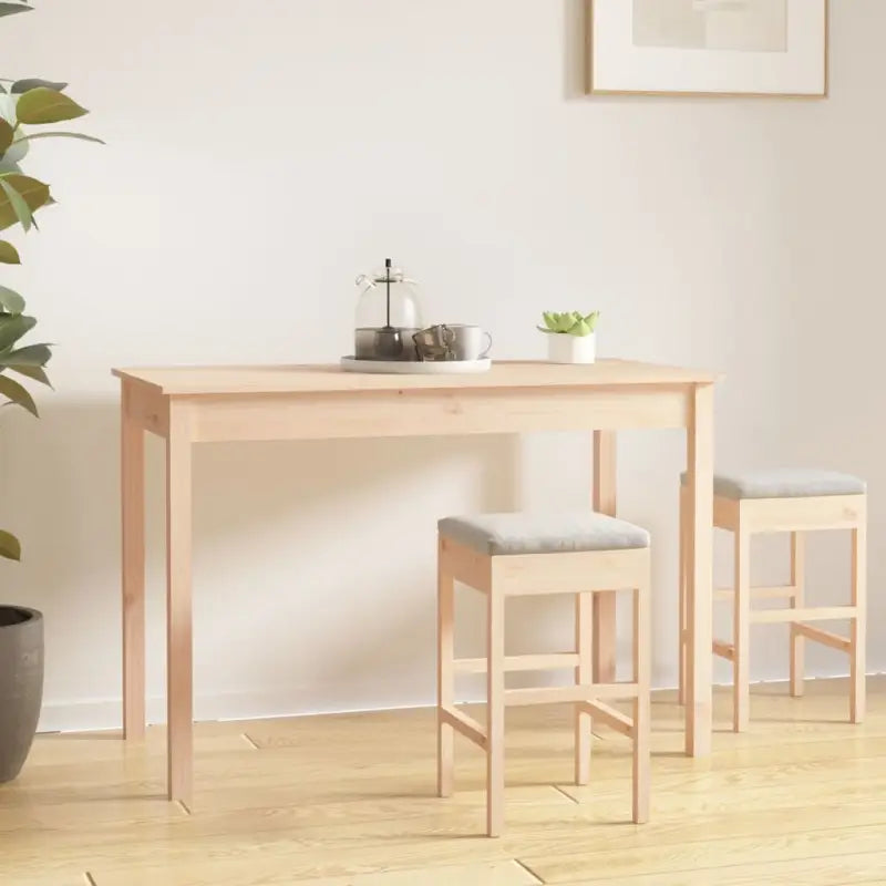 Eettafel met massief grenenhout voor een elegante minimalistische stijl - Naturel / 1 / 110 cm - Eettafels