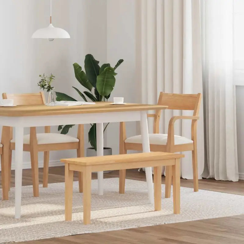 Eettafelbank met houten poten voor een comfortabele zitervaring - Naturel - Keuken- & eettafelbanken