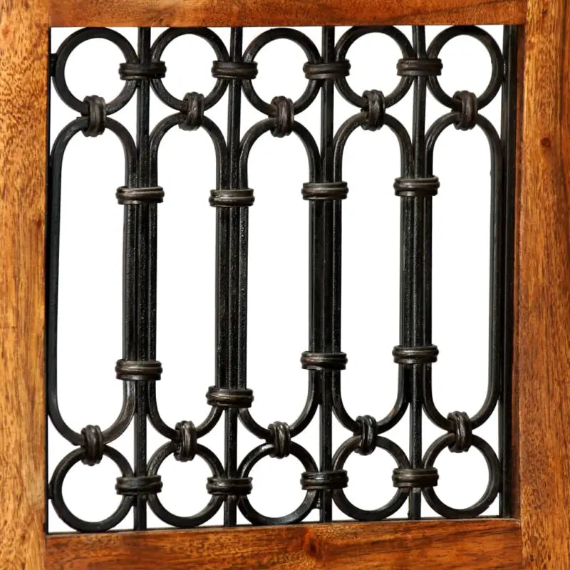 Eettafelstoelen set van 2 in massief acaciahout met honingkleurige afwerking - Eetkamerstoelen