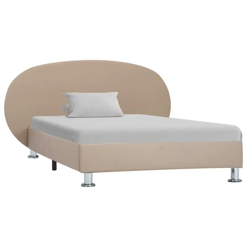 Elegant bedframe met gepoedercoat stalen frame voor een moderne slaapkamer - Cappuccino / 100 x 200 cm - Bedden &