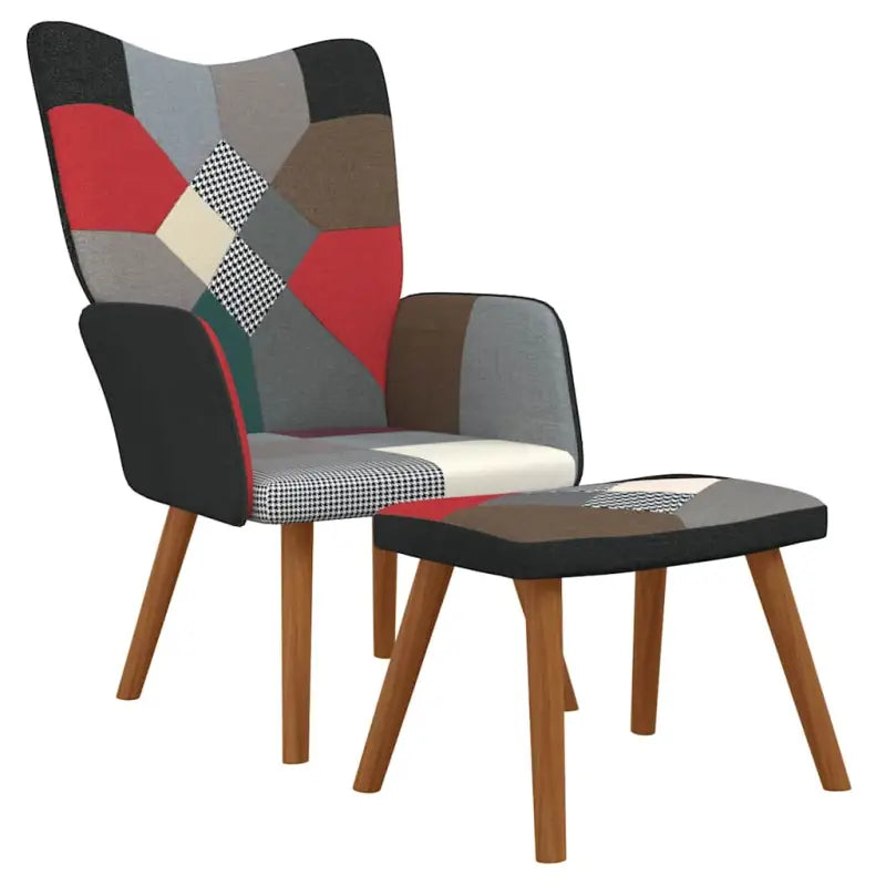 Elegant donker patchwork relaxstoel met modern ontwerp - Fauteuils & Relaxfauteuils