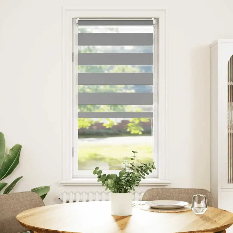 Elegant duo rolgordijn voor een moderne en stijlvolle woning - Grijs / 40 x 100 cm - Jaloezieën & rolgordijnen