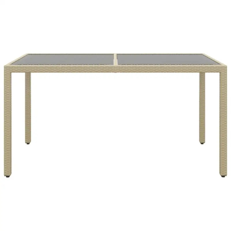 Elegant tuinset met poly rattan en gehard glas voor terras ontspanning - Beige - Tuinsets