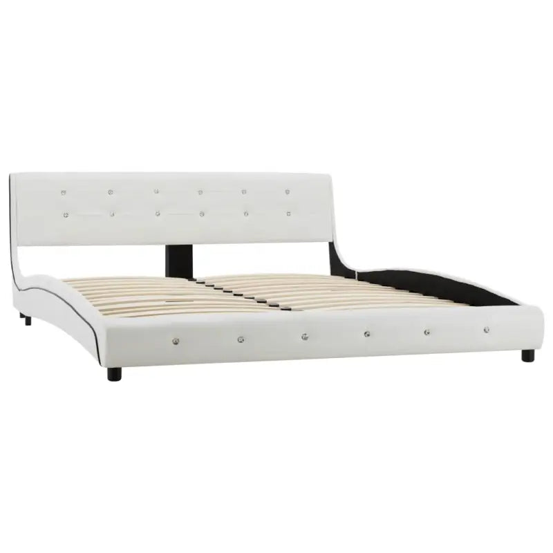 Elegante bedframe met stalen poten en polyester buitenlaag - Bedden & bedframes