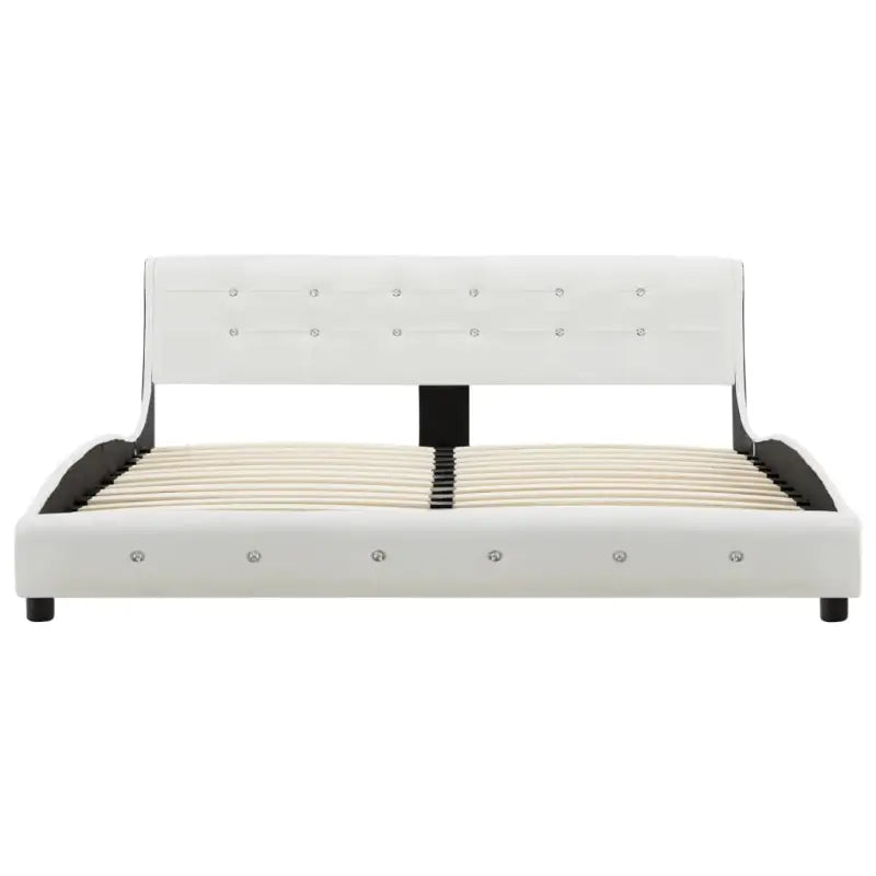 Elegante bedframe met stalen poten en polyester buitenlaag - Bedden & bedframes