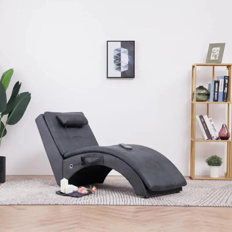 Elegante chaise longue met stalen poten en ergonomisch ontwerp - Grijs / 1 - Chaises longues