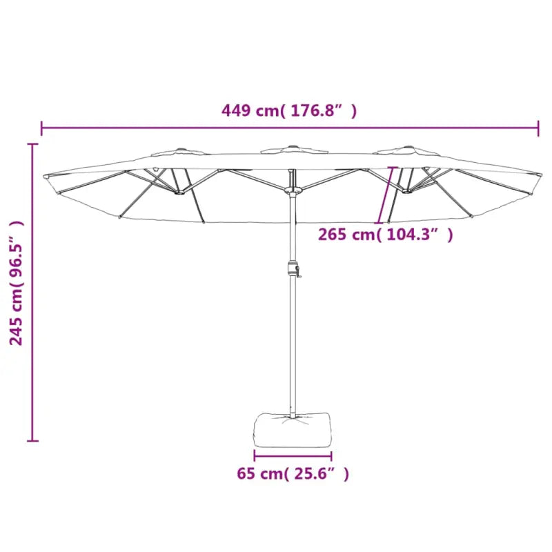 Elegante dubbele parasol voor schaduw en uv-bescherming - Parasols en zonneschermen