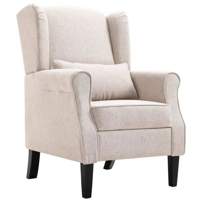 Elegante fauteuils inclusief kussen voor stijlvol comfort in huis - Beige / 1 - Fauteuils & Relaxfauteuils