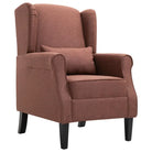 Elegante fauteuils inclusief kussen voor stijlvol comfort in huis - Bruin / 1 - Fauteuils & Relaxfauteuils