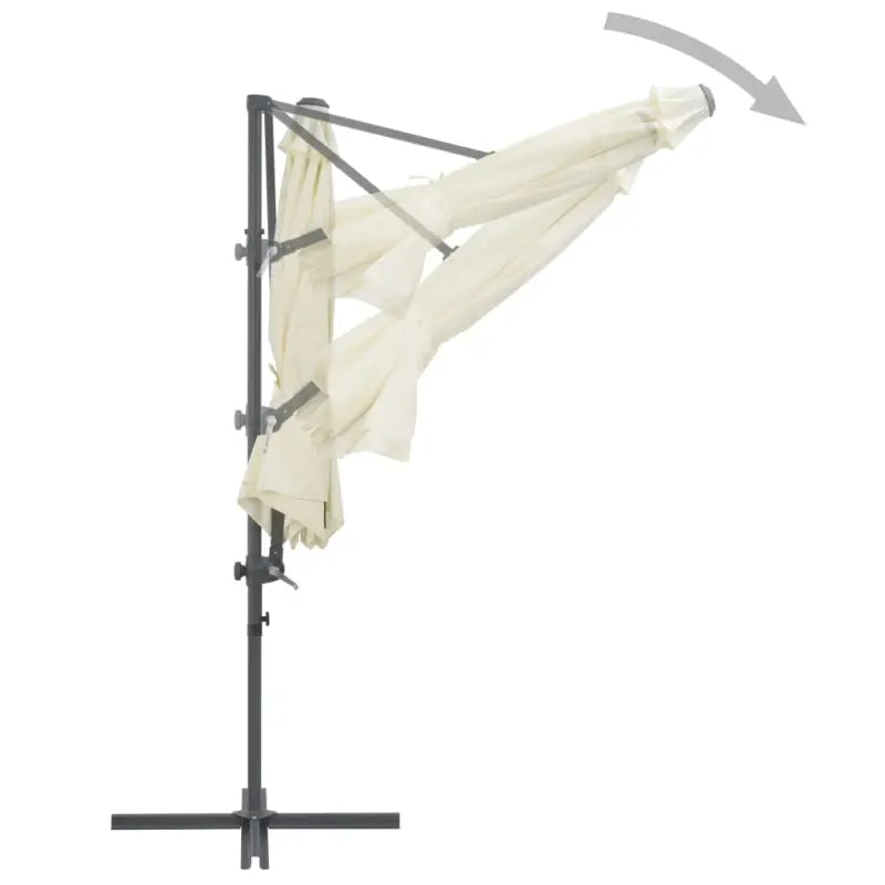 Elegante hangende parasol met stalen paal voor schaduw en UV-bescherming - Parasols en zonneschermen