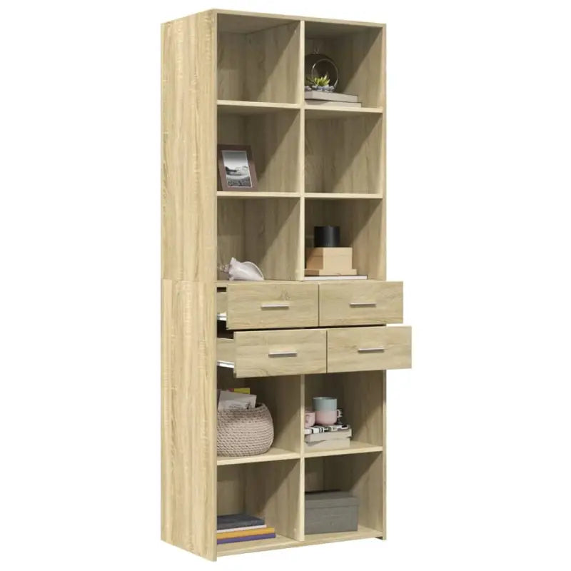 Elegante hoge kast van bewerkt hout voor jouw bestaande interieur - Dressoirs & buffetkasten