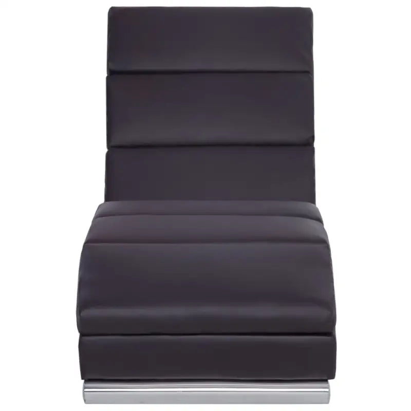 Elegante kunstleren chaise longue met roestvrijstalen poten en comfort - Chaises longues