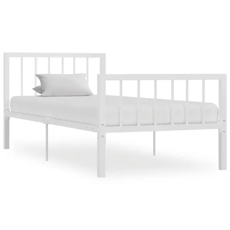 Elegante metalen bedframe met stevige ondersteuning - Wit / 100 x 200 cm - Bedden & bedframes