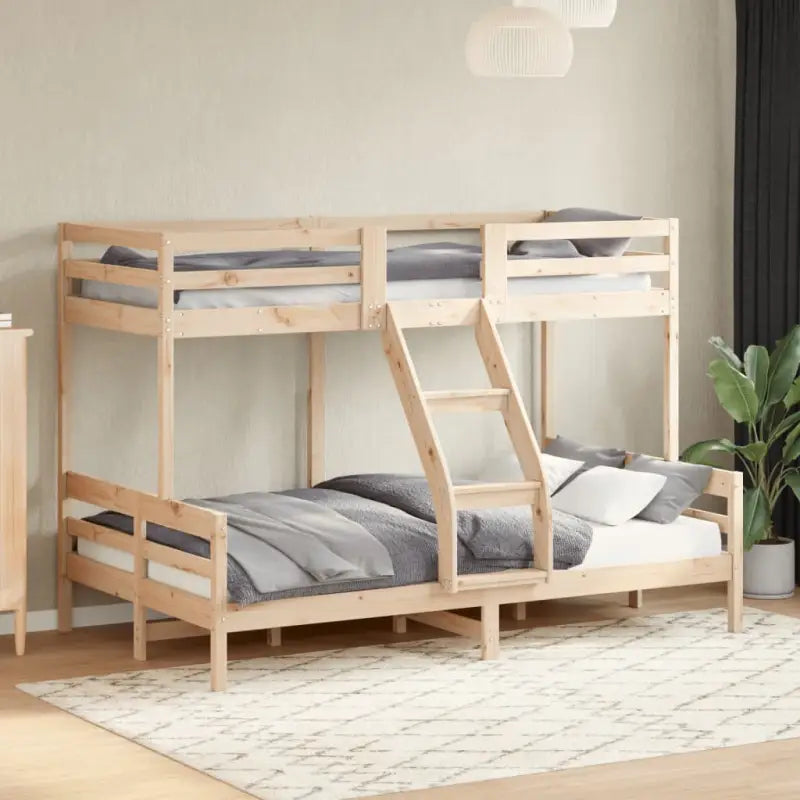 Elegante metalen stapelbed met massief grenenhout voor kleine kamers - Bedden & bedframes