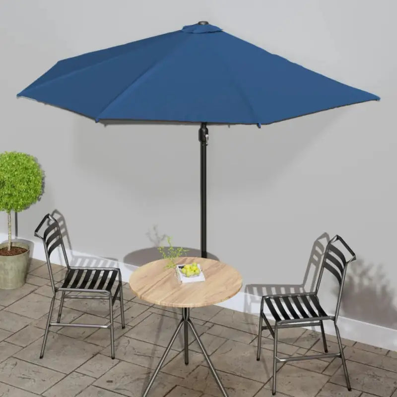 Elegante parasol met aluminium paal en stalen baleinen voor schaduw - Donkerblauw / 1 - Parasols en zonneschermen