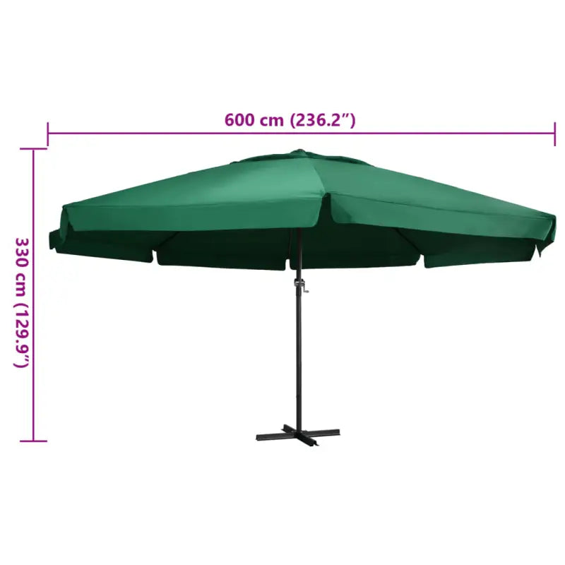 Elegante parasol met aluminium paal voor shade en uv-bescherming - Parasols en zonneschermen