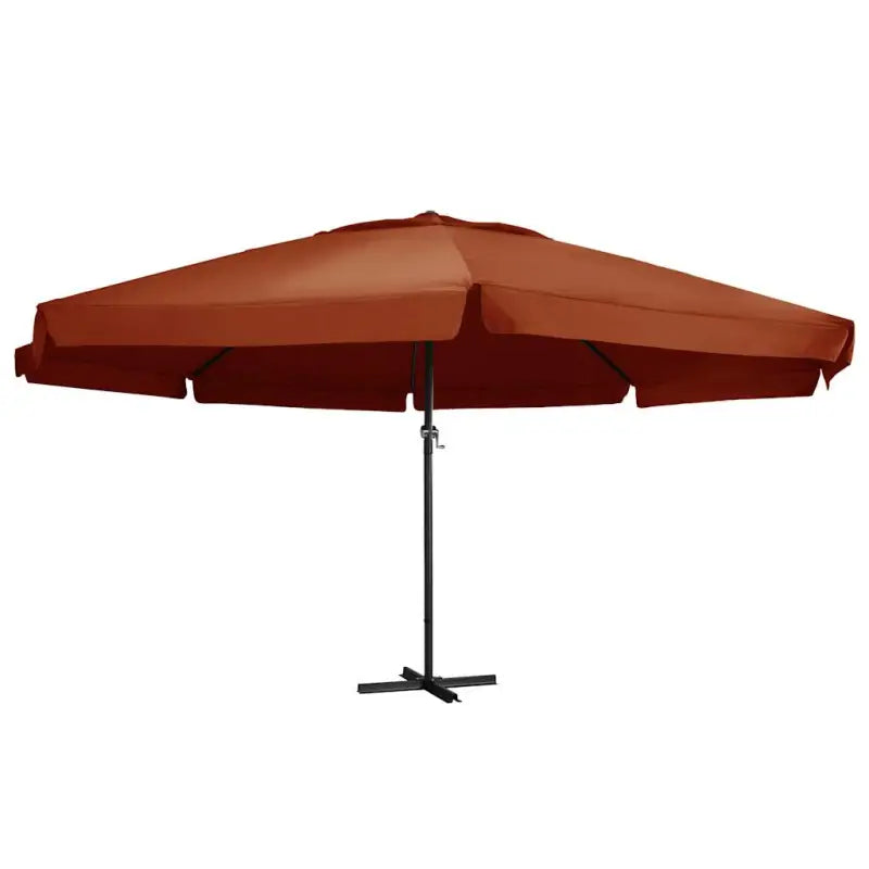 Elegante parasol met aluminium paal voor shade en uv-bescherming - Terracotta / 600 cm / 1 - Parasols en zonneschermen
