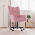 Elegante relaxfauteuil met hoogte verstelbaar en graden draaibaar ontwerp - Roze / 1 - Fauteuils & Relaxfauteuils