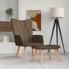 Elegante relaxfauteuil met modern design en aantrekkelijk detail - Bruin / 1 / Met voetensteun - Fauteuils &