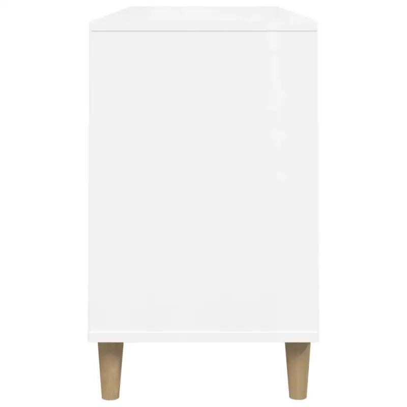 Elegante schoenenkast in hoogglans wit van bewerkt hout - Schoenenrekken