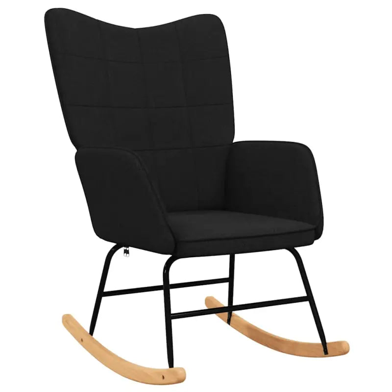 Elegante Schommelstoel met Blokpatroon voor een Modern Interieur - Schommelstoelen