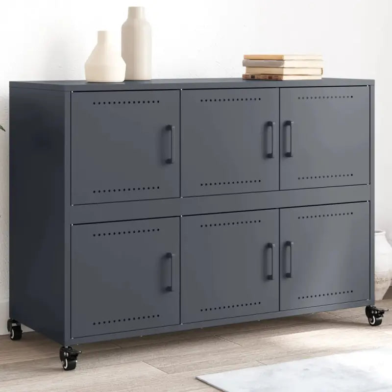 Elegante stalen dressoir met trendy en duurzame uitstraling - Antraciet / 1 - Dressoirs & buffetkasten