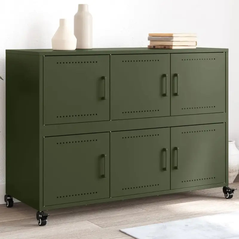 Elegante stalen dressoir met trendy en duurzame uitstraling - Groen / 1 - Dressoirs & buffetkasten