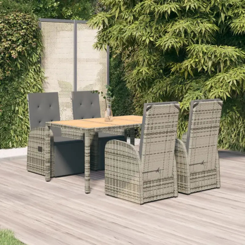 Elegante tuinset met poly rattan voor dineren en ontspannen - Tuinsets