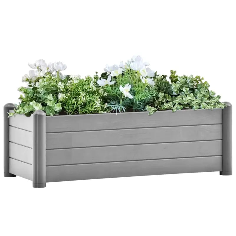 Elegante verhoogde plantenbak voor binnen en buiten - Grijs / 100 x 43 x 35 cm / 1 - Bloempotten & plantenbakken