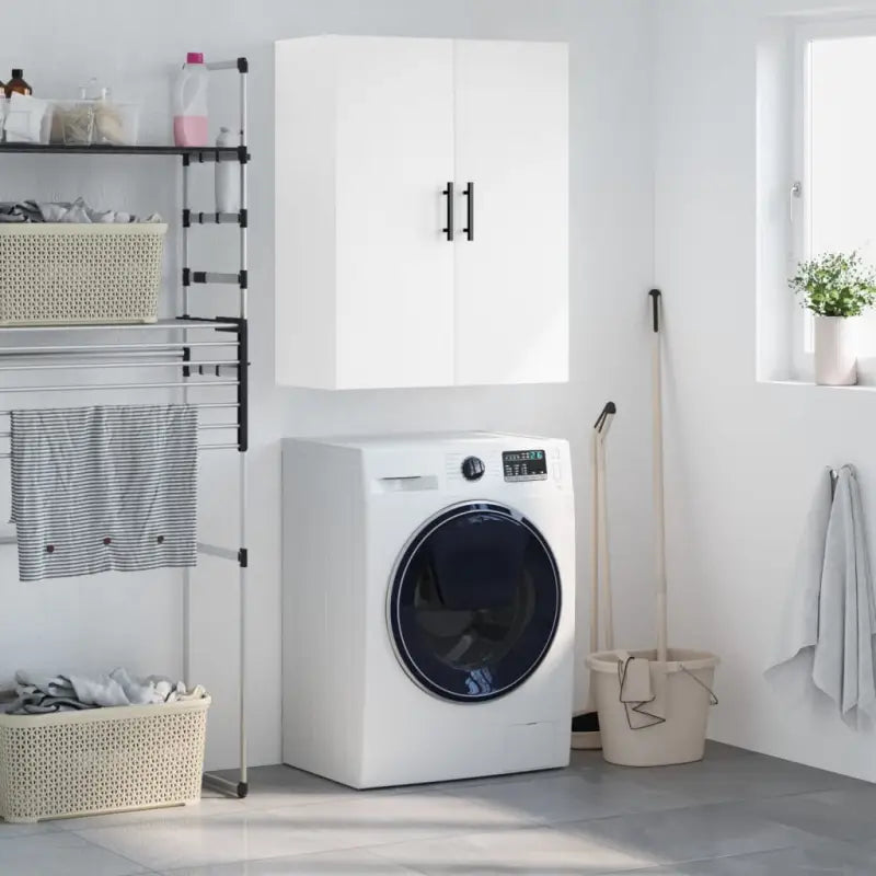 ELEGANTE Wandgemonteerde Dressoir in bewerkt hout - Wit / 1 - Dressoirs & buffetkasten