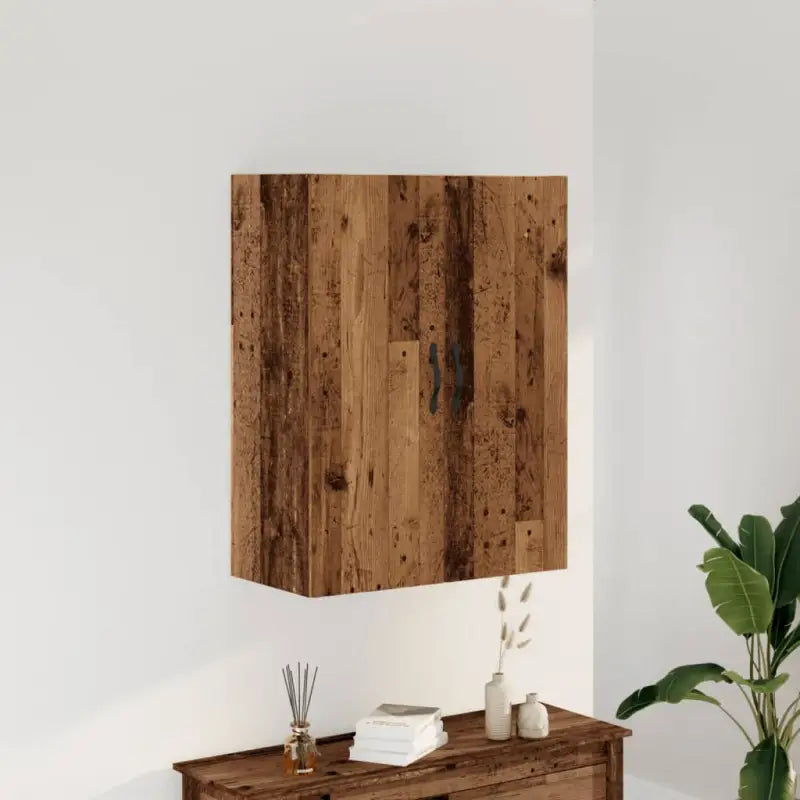 Elegante wandkast van bewerkt hout voor een tijdloze interieurstijl - Oud hout / 1 - Dressoirs & buffetkasten