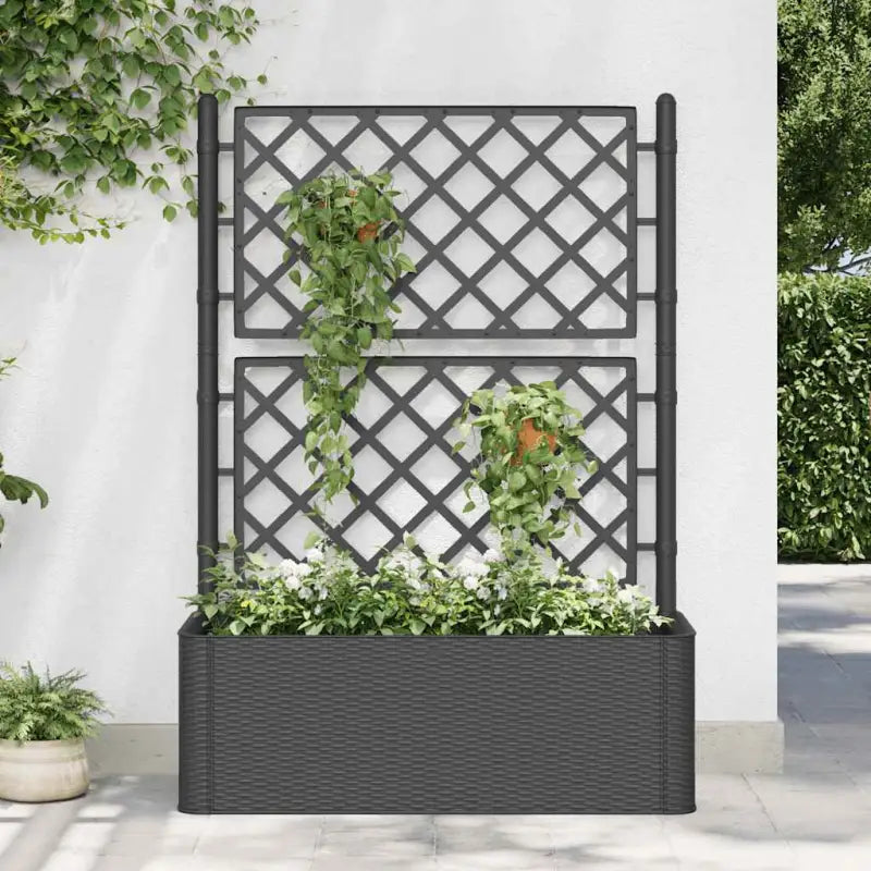 Elegante zelfwatergevende bloempotten en plantenbakken - Antraciet / 100 x 43 x 142 cm / 1 - Bloempotten & plantenbakken