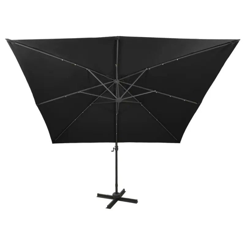 Elegante zweefparasol met LED-verlichting beschermt tegen zon en uv - Parasols en zonneschermen