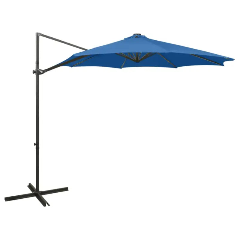Elegante zweefparasol met LED-verlichting en bescherming tegen zware regenval - azuurblauw / 1 - Parasols
