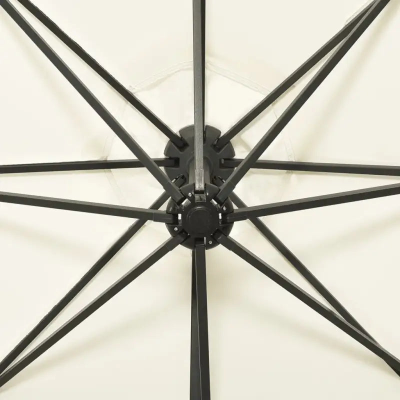 Elegante zweefparasol met LED-verlichting en bescherming tegen zware regenval - Parasols en zonneschermen