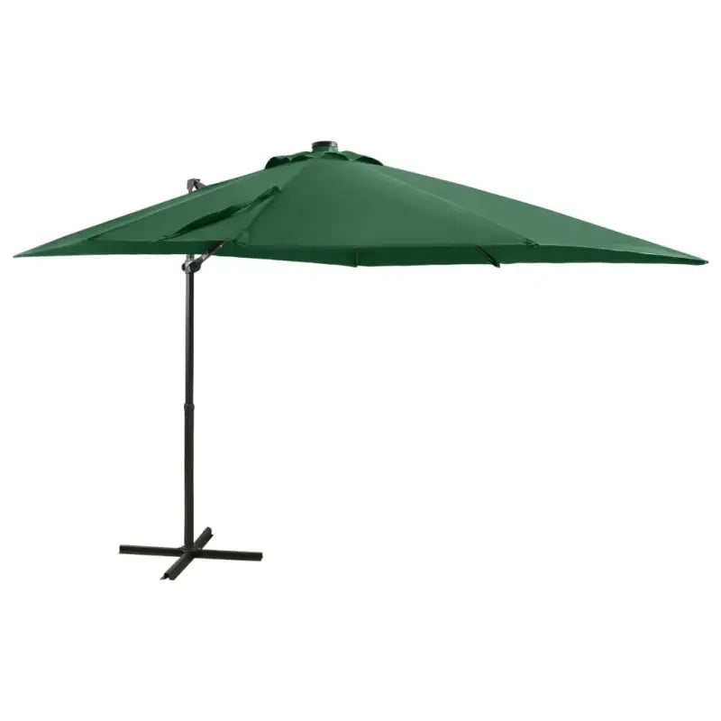 Elegante zweefparasol met LED-verlichting voor op vlakke ondergrond - Groen / 250 cm / 1 - Parasols en zonneschermen