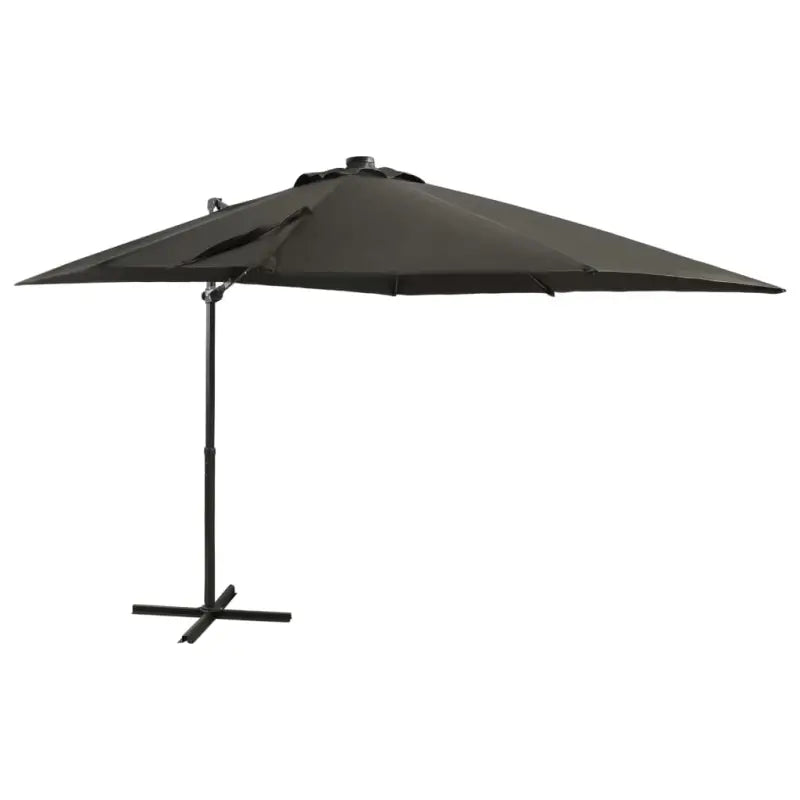 Elegante zweefparasol met LED-verlichting voor op vlakke ondergrond - Antraciet / 250 cm / 1 - Parasols en zonneschermen