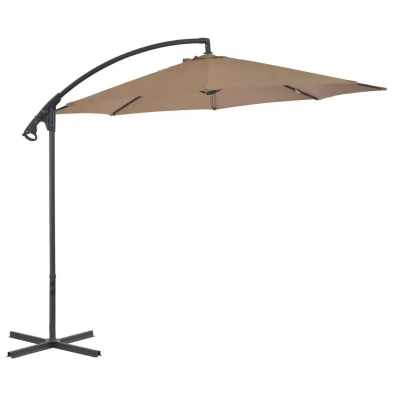 Elegante zweefparasol met stalen paal voor schaduw en uv-bescherming - Taupe / 1 - Parasols en zonneschermen
