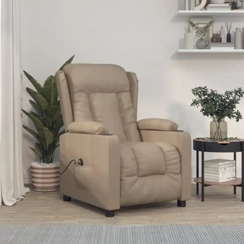 Elektrisch verstelbare fauteuil voor ultiem comfort en ontspanning - Cappuccino / 1 - Fauteuils & Relaxfauteuils