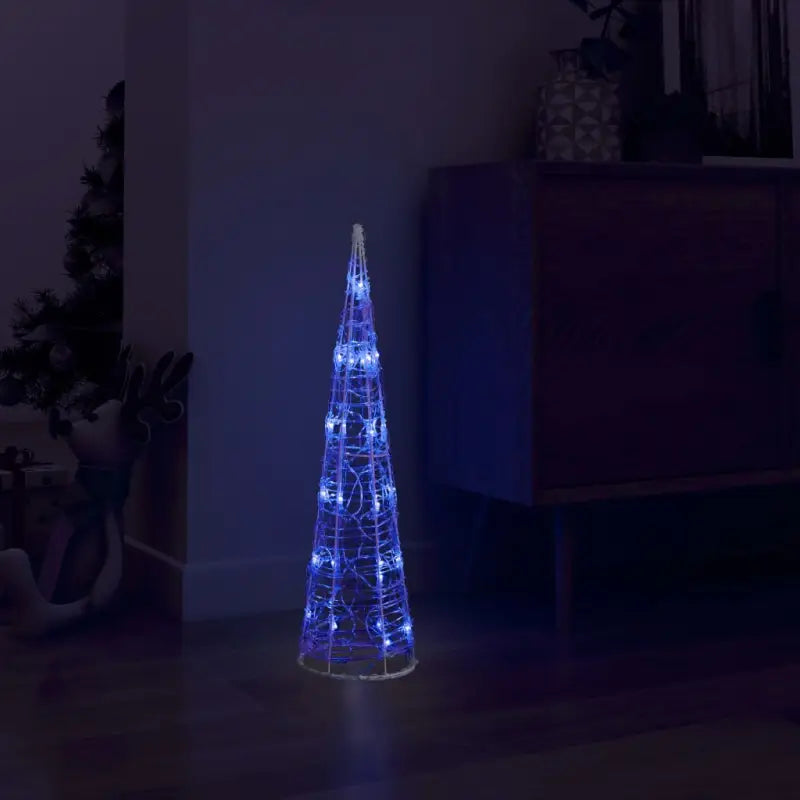 Energiebesparende LED Kerstverlichting met ijslook lichtkegel voor binnen en buiten - Blauw / 60 cm / 1