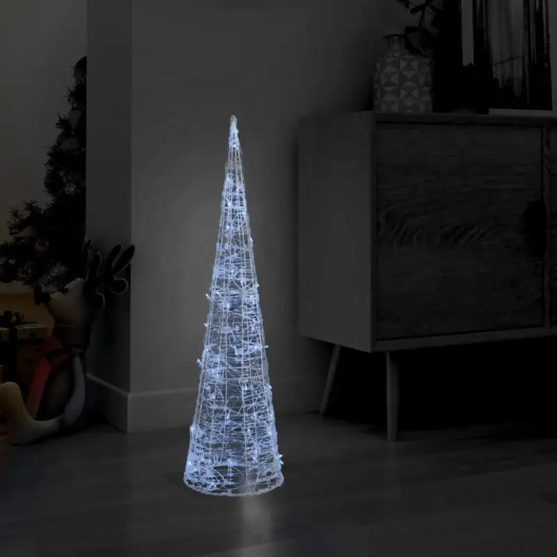 Energiebesparende LED Kerstverlichting met ijslook lichtkegel voor binnen en buiten - Koudwit / 90 cm / 1