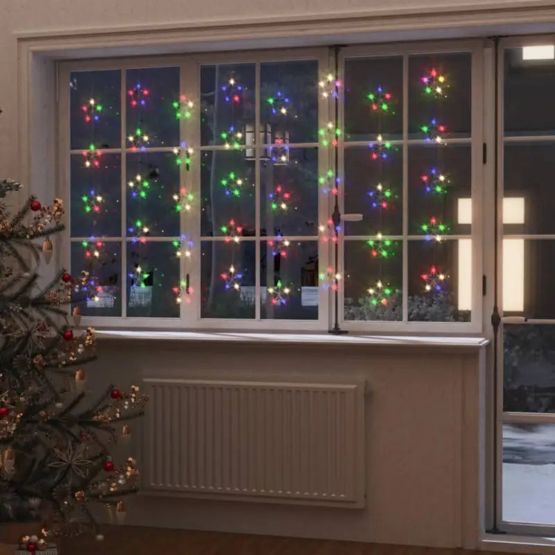 Energiebesparende LED’s sterrenlichtgordijn met lange verlengkabel - Multikleur / 200 / 1 - Kerstverlichting