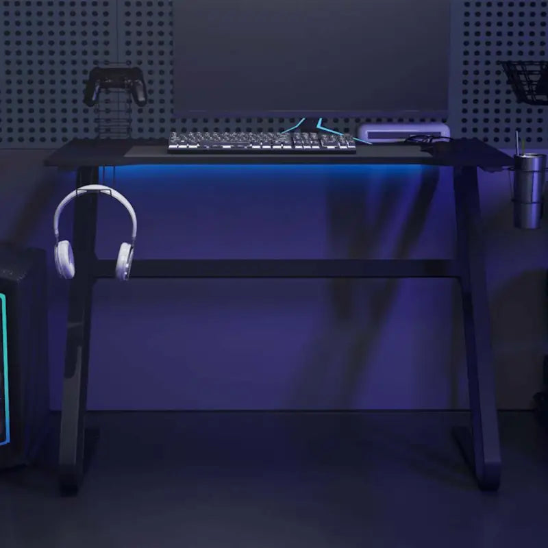 Ergonomisch Gamingbureau voor Comfort en Concentratie - Zwart / 110 x 60 x 75 cm - Bureaus