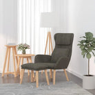 Fauteuil met optimaal zitcomfort en massief rubberwood poten - Donkergrijs / 1 / Met voetensteun - Fauteuils &