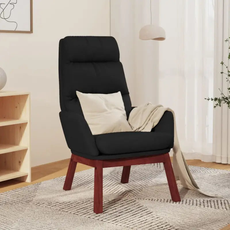 Fauteuil met optimaal zitcomfort en zacht stof voor comfort en stabiliteit - Zwart / 1 / Zonder voetensteun - Fauteuils