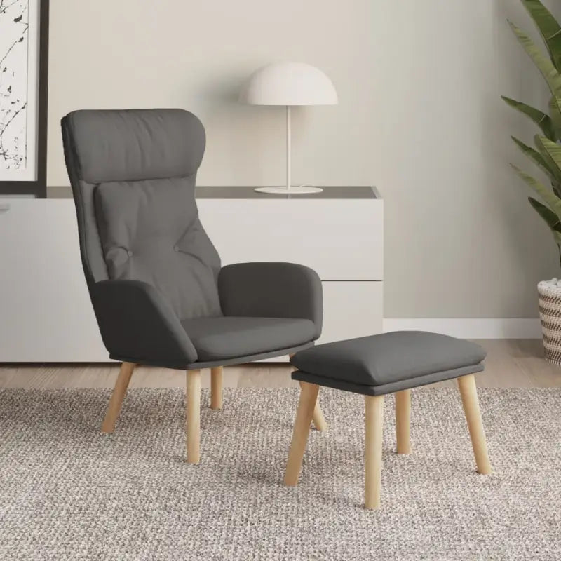 Fauteuil met optimaal zitcomfort en zachte bekleding - Donkergrijs / 1 / Met voetensteun - Fauteuils & Relaxfauteuils