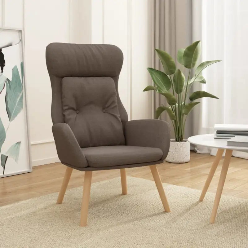 Fauteuil met optimaal zitcomfort en zachte bekleding - Taupe / 1 / Zonder voetensteun - Fauteuils & Relaxfauteuils