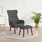 Fauteuil voor optimaal zitcomfort en stevigheid in elke ruimte - Donkergrijs / 1 / Met voetensteun - Fauteuils &
